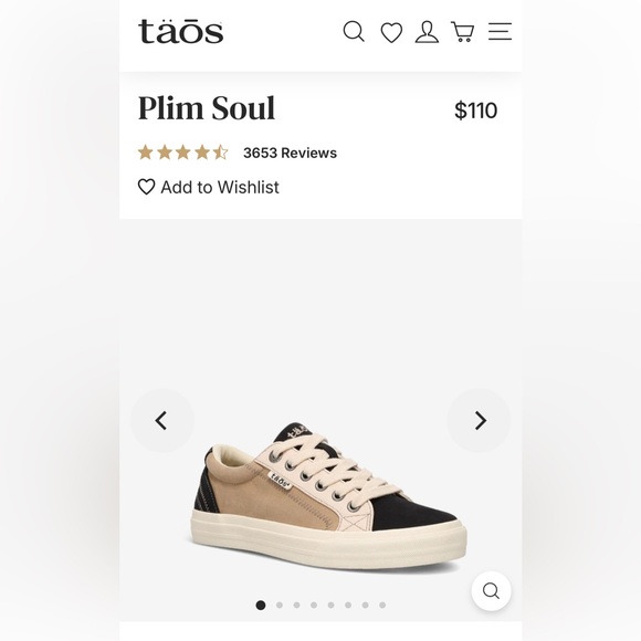 Taos Footwear Plim Soul Sneakers in Black and Tan - Picture 1 of 7
